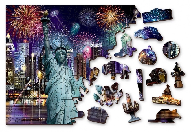 Drvene puzzle Noćni New York 2u1