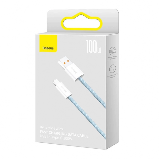 USB na USB-C kabel Baseus Dynamic, 100 W, 1 m, plava