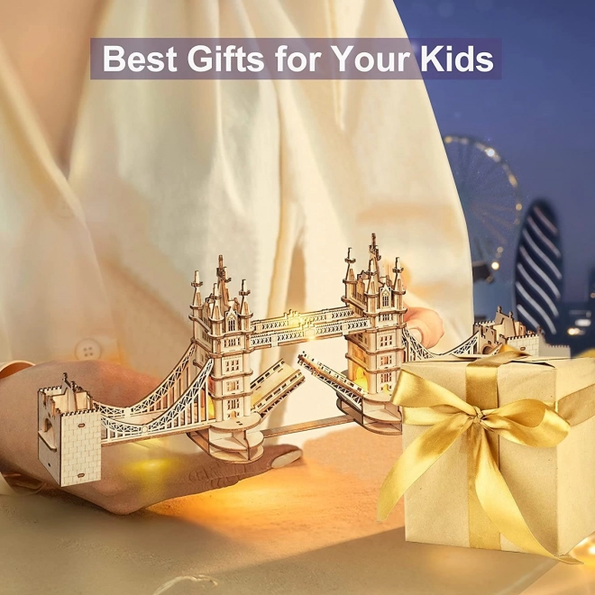 RoboTime drvene 3D puzzle most Tower Bridge svjetleći