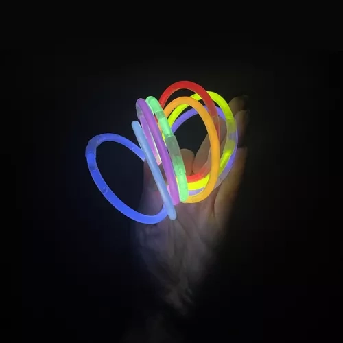 Fluorescentne narukvice i štapići 100 kom s konektorima