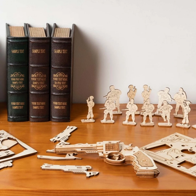 RoboTime 3D drvene mehaničke puzzle Revolver Corsac