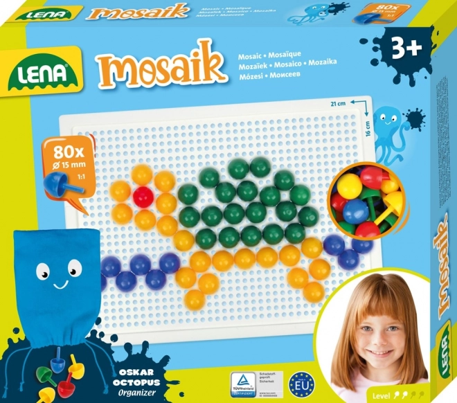 Lena mozaik s gljivicama za djecu – 80 kom