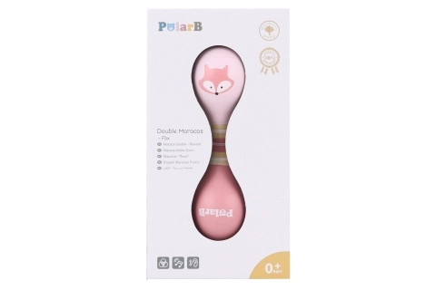 Drvena obostrana rumba kugla s lisicom Polar B