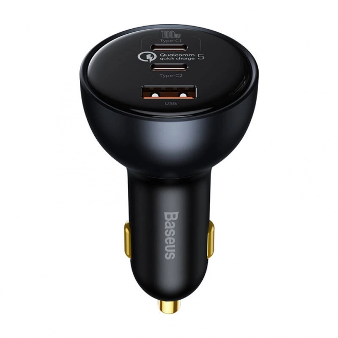 Punjač za auto Baseus Qualcomm, USB, 2x USB-C, 160 W (siva)