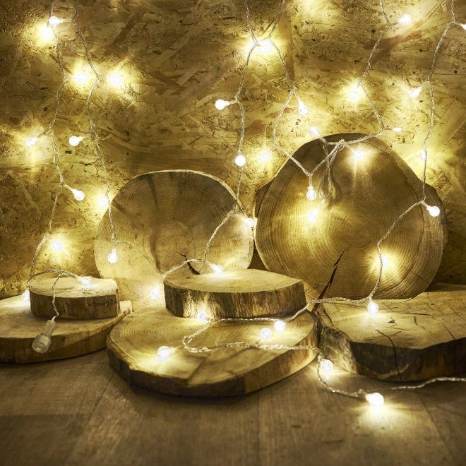 Božićna rasvjeta loptice 100 LED, topla bijela, 10m