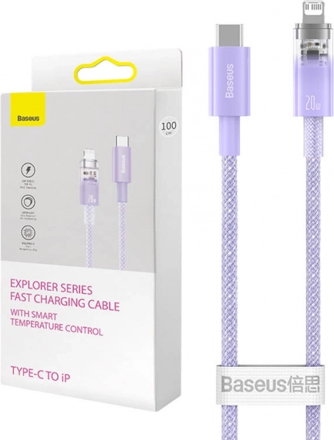 Brzopuni kabel USB‑C na Lightning 1 m ljubičasti