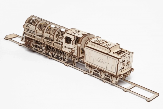 Mehaničke drvene puzzle UGEARS - Parna lokomotiva s tendrom
