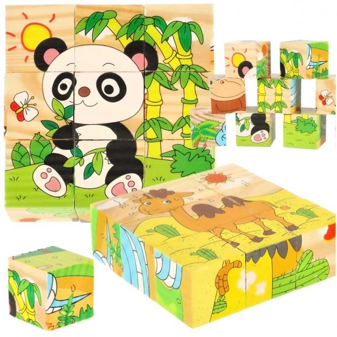 Drvene puzzle Safari 3D