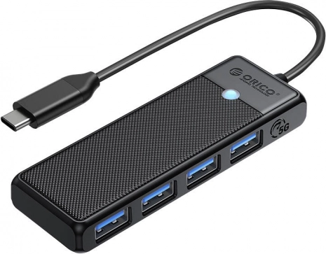 Orico USB hub 4× USB‑A 3.0 (crni)