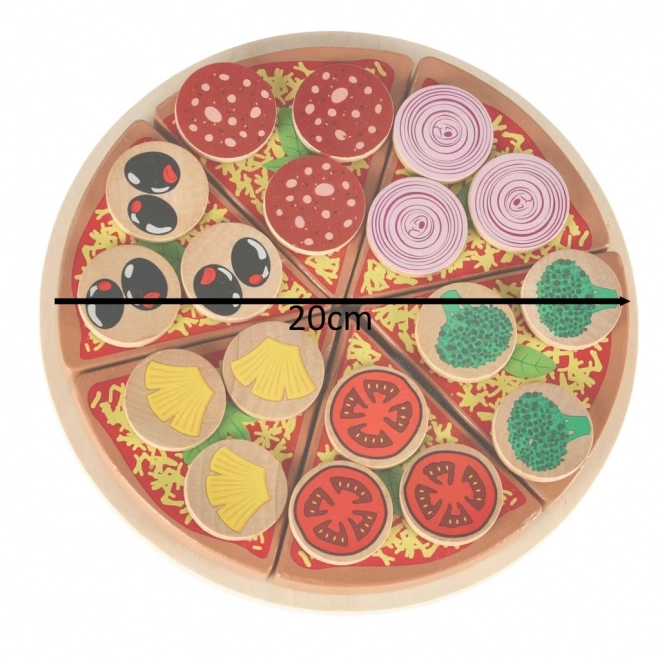 Drvena igraća set Pizza s priborom