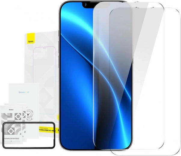 Baseus Crystal kaljeno staklo 0,3 mm za iPhone 14 Plus / 13 Pro Max (2 kom)