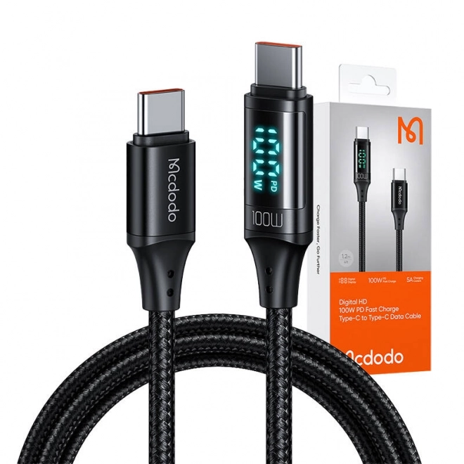Kabel Mcdodo CA-1100 USB-C na USB-C, 100 W, 1,2 m (crni)