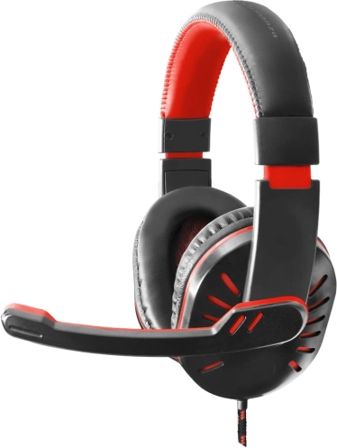 Crvene gaming slušalice s mikrofonom Crow
