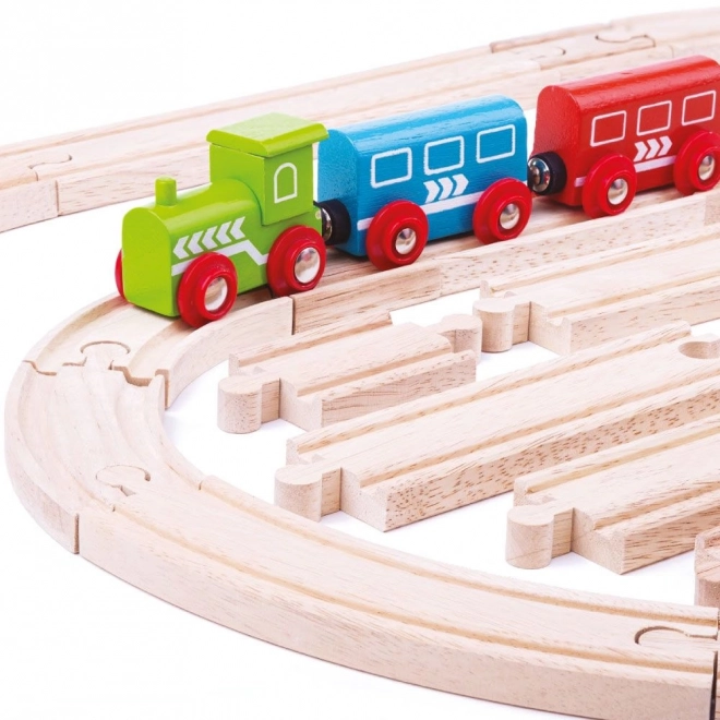 Bigjigs Rail Drvene tračnice set 24 dijelova