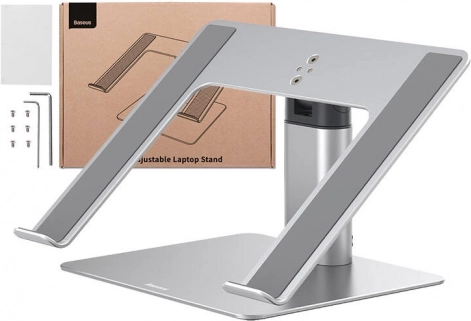 Podesivi aluminijski stalak za prijenosno računalo BASEUS 11–17,3" – srebrni