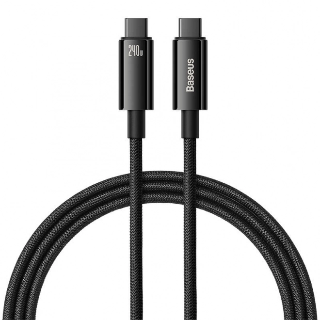 Kabel USB-C na USB-C Baseus Tungsten Gold 240W 1 m (crni)