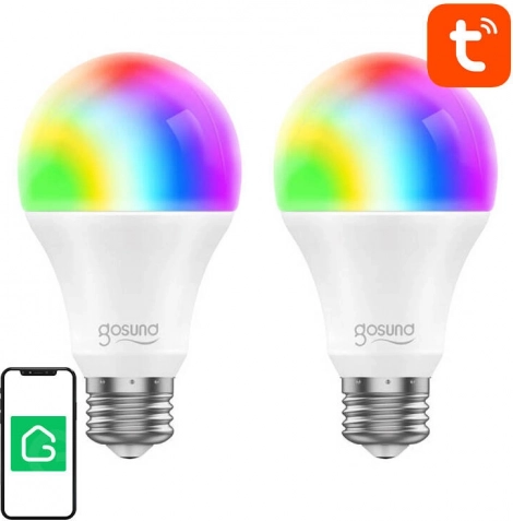 Pametna Wi‑Fi RGB LED žarulja GOSUND WB4, E27, 2 kom