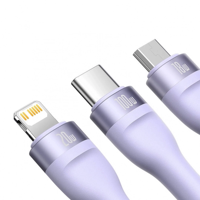Kabel Baseus Flash Serija 2u1 USB-C + micro USB + Lightning 100 W