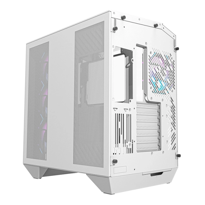 Računalno kućište Darkflash s RGB ventilatorima i držačem za GPU bijelo