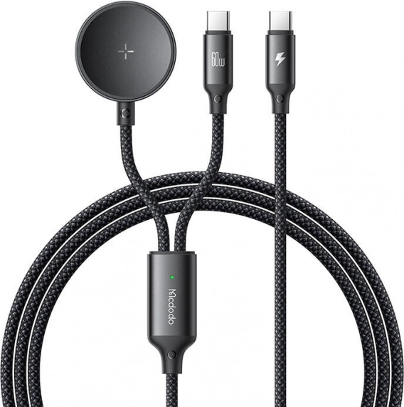 Mcdodo 2-u-1 USB-C kabel i punjač za Samsung Watch, 60 W, 1,2 m