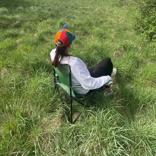 Ribička / kamping sklopiva stolica / fotelja - zelena