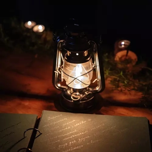 crna uljna lampa 24cm