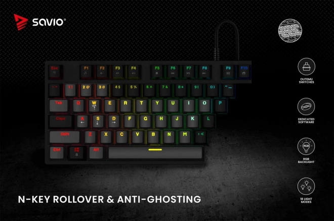 Mehanička tipkovnica Savio Tempest X2 RGB Outemu Brown