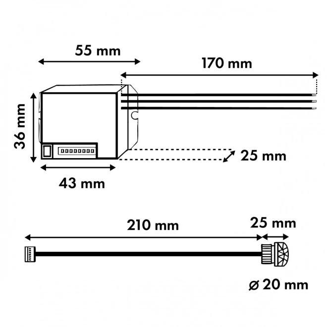 PIR senzor pokreta 12-24V DC