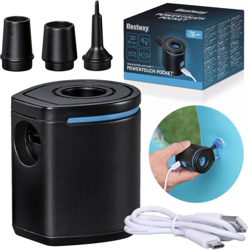 Bestway Powertouch Pocket USB džepna električna pumpa za zrak s nastavcima