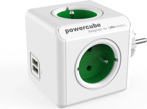 Razvodnik utičnica PowerCube Original USB zeleni