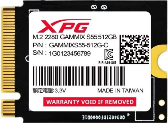 SSD disk XPG GAMMIX S55 512 GB M.2 2230 PCIe 4.0 x4