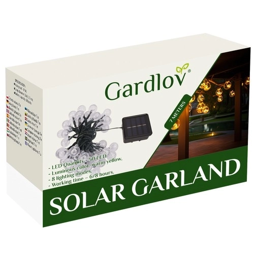 Solarna girlanda 7m IP65 Gardlov 24008