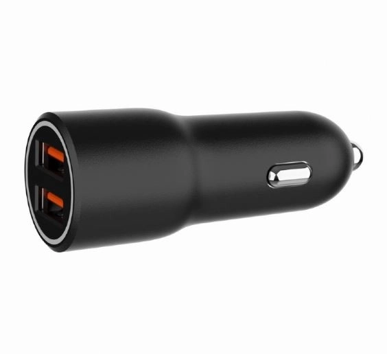 Punjač za auto 2xUSB-A QC3.0 36W crna