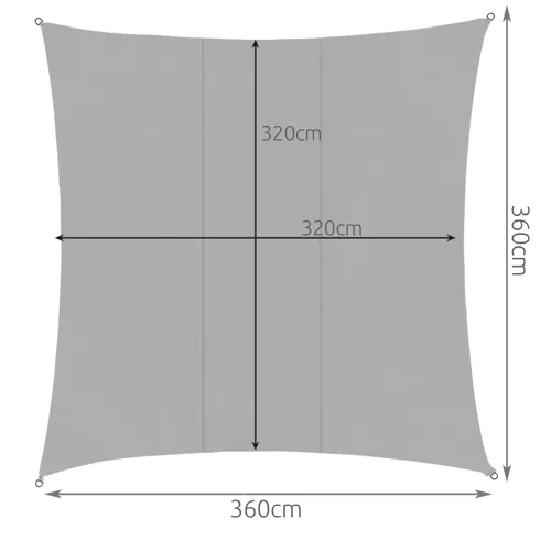 Sunčeva jedra četvrtasta 3,6x3,6m
