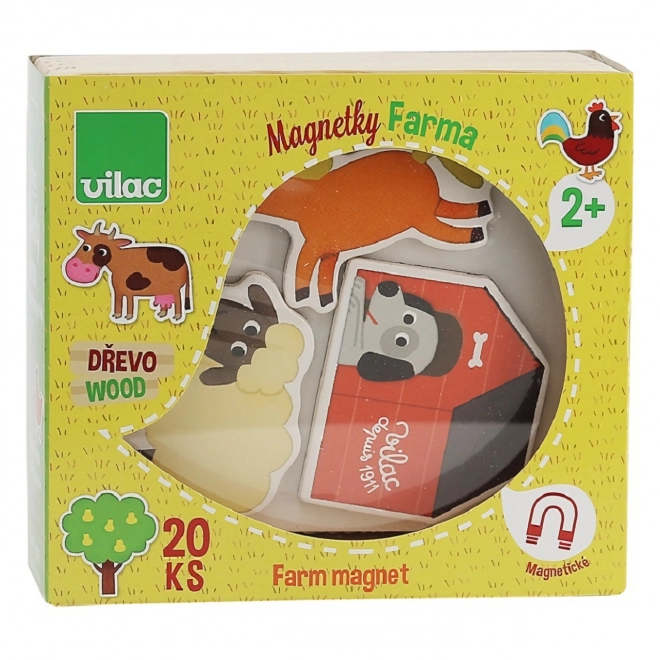 Drvene magnetići farma Vilac - 20 komada