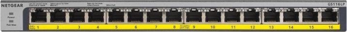 16× Gigabit PoE+ s snagom do 183 W