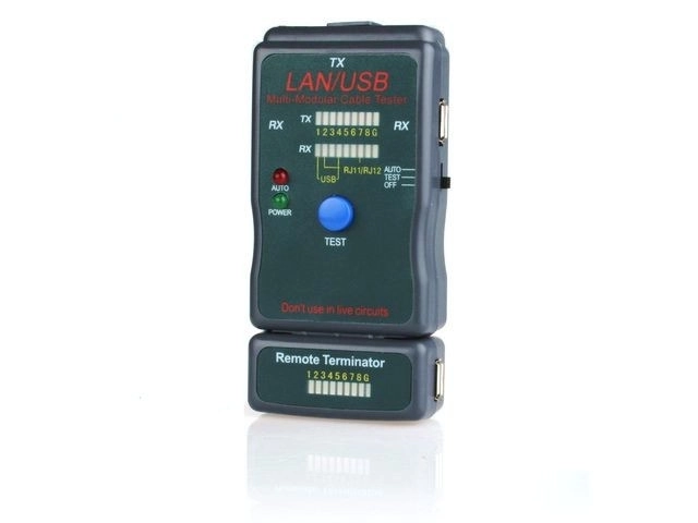 Tester diodnih kabela RJ11, UTP, STP, USB A/B