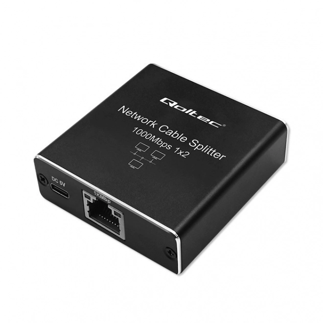 Splitter mini SWITCH 1x2 porta RJ45 | 1000Mbps | USB-C| Aluminij