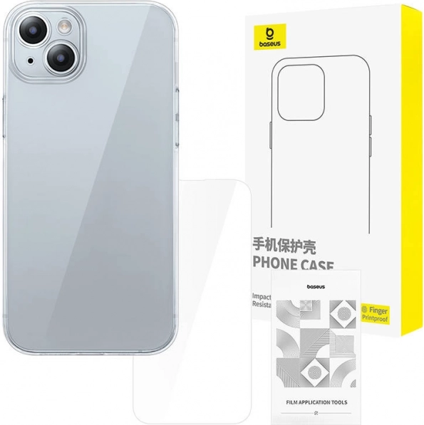 Prozirna maskica za iPhone 15 s kaljenim staklom od Baseusa