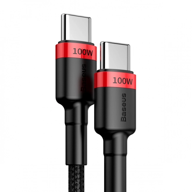 USB-C kabel za brzo punjenje Baseus Cafule 100W crveni crni