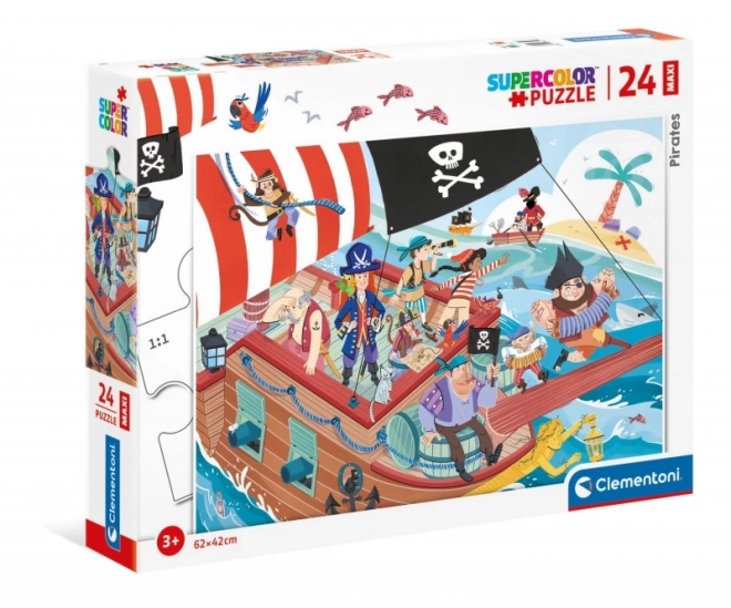 Puzzle Supercolor pirati 24 komadića