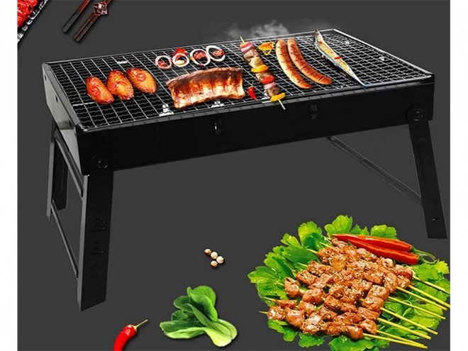 Prijenosni sklopivi roštilj na drveni ugljen za kampiranje i BBQ