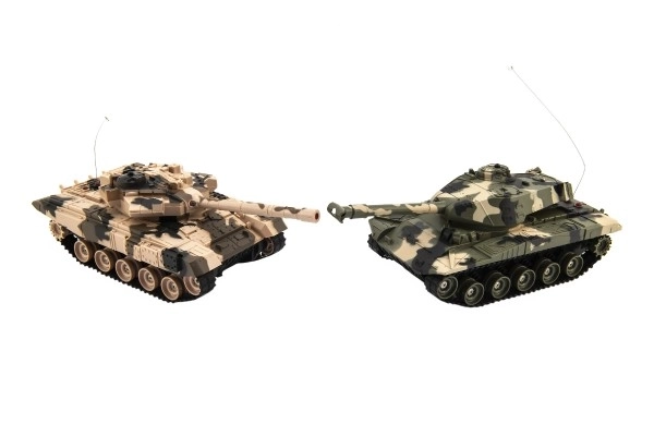 Tank RC 2ks 25cm tenkovska bitka+dop. paket 27MHZ i 40MHz kamuflaža sa zvukom i svjetlom u kut. 50x20x23cm