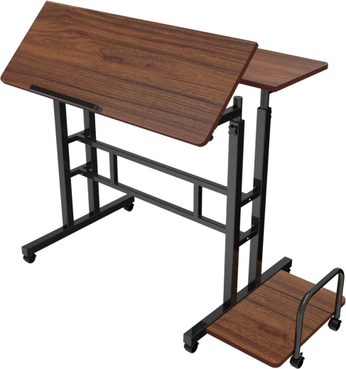 Nagibna radna ploha 80 × 60 cm s zaštitnom letvicom