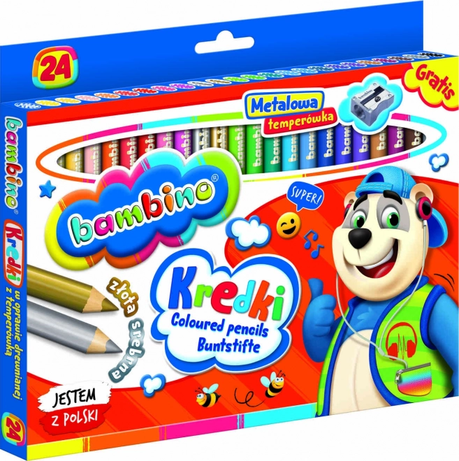 Pastelne boje s rezačem Bambino - 24 komada
