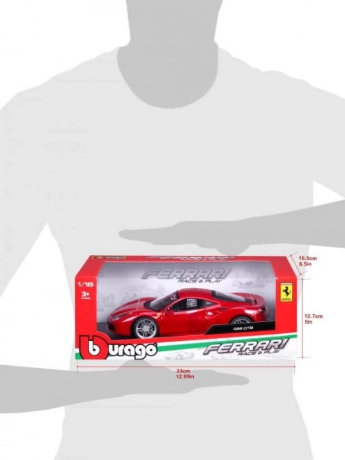 Metalni auto Ferrari 488 GTB crveno