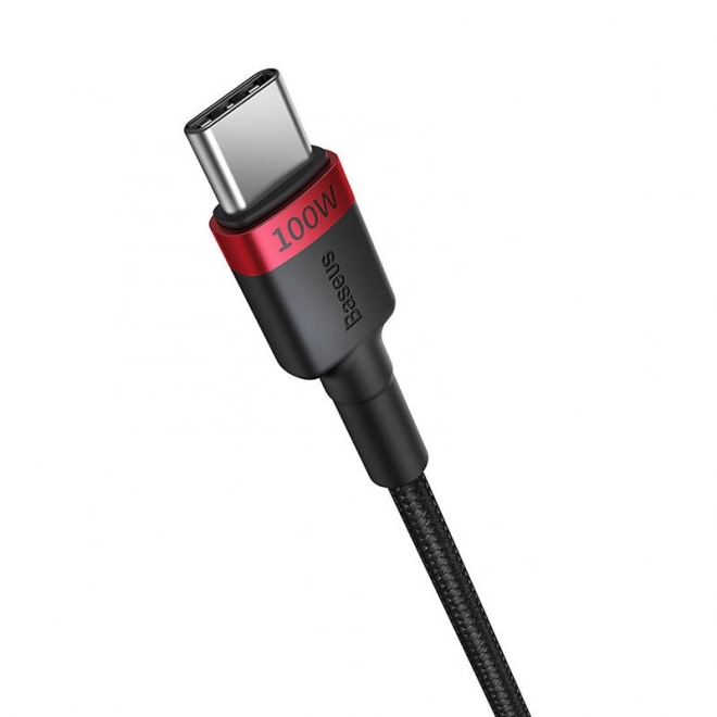 Kabel Baseus Cafule USB-C na USB-C 100W,2m, 2ks (crveno-crni, sivo-crni).