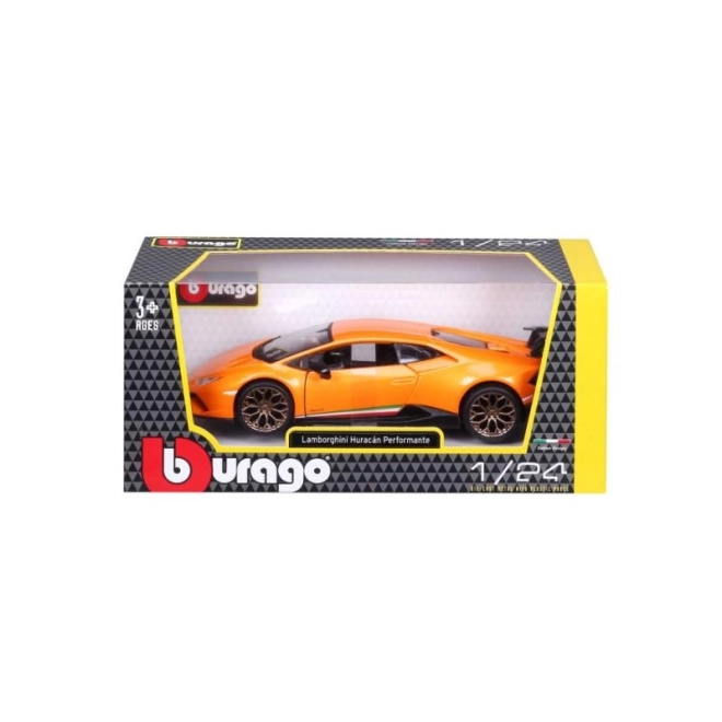 Lamborghini Huracan Performante narančasta maketa 1:24