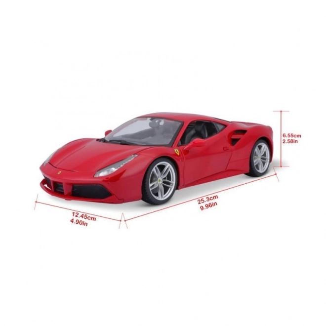 Metalni auto Ferrari 488 GTB crveno