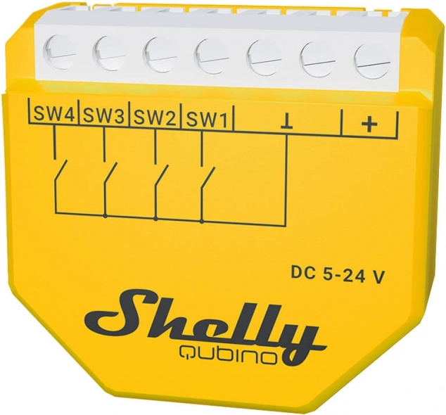 Shelly Qubino Wave i4 DC upravljač scena Z‑Wave (5–24 V DC)